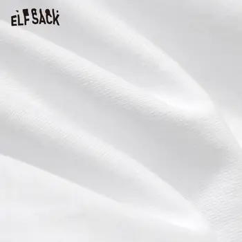 ELFSACK Harajuku Grafinis Spausdinti Atsitiktinis Marškinėliai Moterims,2021 M. Vasarą ELF Derliaus trumpomis Rankovėmis Moteriška Pagrindinio Kasdien Mielas Viršūnės
