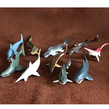 10vnt/set Modeliavimas gyvūnų modelio žaislas banginis, jūros gyvūnų scenos Dekoracija Kreidos priešistorinio ryklio pvc pav.