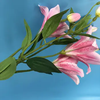 šilko gėlės dirbtinės lily Europos stiliaus spalvotų netikrą nuotaką gėlių puokštė vestuvių šeimai šalis dekoro 