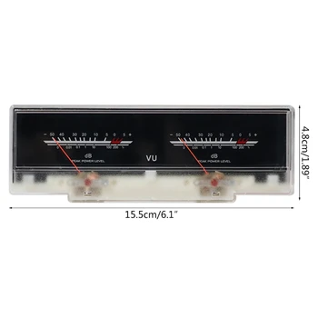 Dvigubas rodyklę VU Meter Stereo Stiprintuvas Valdybos DB Garso Lygio Indikatorius 35ED