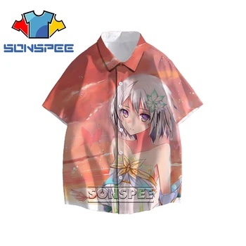 SONSPEE 3D Spausdinimo Kantai Kolekcija Anime Harajuku Havajų Marškinėliai Vyrams, Moterims Seksualus Vasaros Marškinėliai Atogrąžų Paplūdimio Atsitiktinis trumpomis Rankovėmis