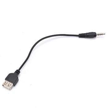 3.5 mm Male AUX Garso Kištuko Lizdą, USB 2.0 Moterų Keitiklio Kabelį, Laidą, Automobilinį MP3 Garso Konvertavimo Kabelis