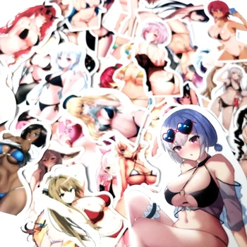 50/100vnt Anime Hentai Seksualus Pinup Bunny Mergina Waifu Decal Lipdukai Automobilio Riedlentė Lagaminas, Nešiojamas Sunkvežimių Vandeniui Automobilių Lipdukas