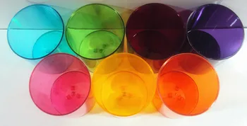 7 spalvų plastiko žvakių laikiklis Antipirenas Plastikiniai Puodeliai 