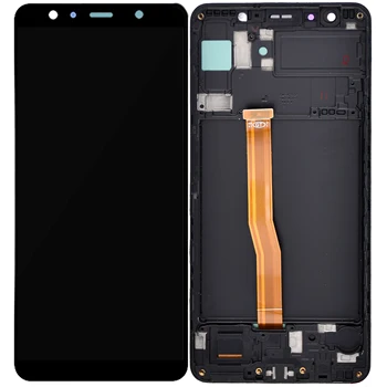 Super AMOLED skystųjų kristalų (LCD Samsung Galaxy A7 2018 A750 SM-A750F/N A750G LCD Ekranas Su Rėmu Jutiklinis Ekranas Asamblėjos Pakeitimo Dalis