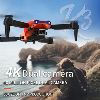 K3 Drone 4K, Sulankstomas 4CH Aukščio Laikyti Drone WiFi FPV Realaus laiko Dėžė RC Quadcopter Žaislas Su Siųstuvu