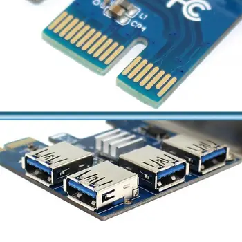 PCIe 1 2/4 PCI Express 1X laiko Tarpsnių Riser Card Mini Kortelė 4 Išorės Daugiklis CT Už BTC Port PCI-E ITX Adapter PCIe Sl F6E4