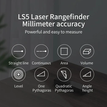 LS-5 40m Laser Range Finder Jutiklinis Ekranas Įkrovimo Range Finder Aukšto Tikslumo Matavimo tolimatis tipo