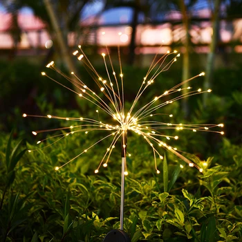 LED Saulės Fejerverkų Šviesos Lauko 90/150 Led Vandeniui String Pasakų Šviesos Sode Gatvės Žibintas Kalėdinė Dekoracija