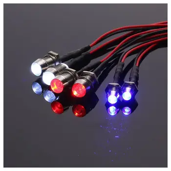 6 LED Light Kit 2 White 2 Raudonos 2-Mėlyna 1/10 1/8 Traxxas HSP SCX10 D90 HPI RC Automobilių