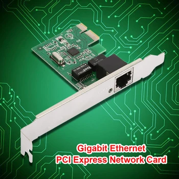Juoda 10/100/1000mbps Gigabit Ethernet Pci Express Pci-e Tinklo plokštė Rj-45 Rj45 Lan Adapteris Keitiklis, Tinklo Valdiklis, Skirtas Pc