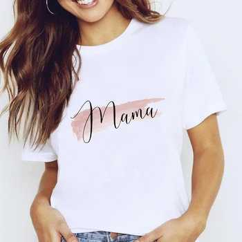 Moterys, Grafikos, Akvarelės Laišką 90s Mama Mama Mama 2021 M. Pavasarį Lady Drabužius Viršūnes Drabužių Tees Spausdinti Moterų Marškinėlius (T-Shirt
