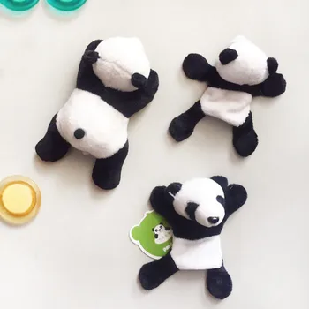 1pc Mielas Minkštas Pliušinis Panda Šaldytuvas Magnetas Šaldytuvas Lipdukas Dovanų ir Suvenyrų Dekoras