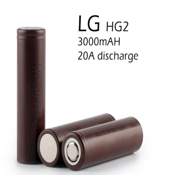 HG2 18650 3000mAh baterija 18650HG2 3,6 V išleidimo 20A skirta hg2 Galios daugkartinio Įkrovimo baterija