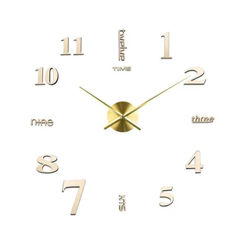Namų Dekoro 2021 Sieninis Laikrodis Akrilo Veidrodinė Siena Lipdukas Laikrodis Mados Šiuolaikinių Skaitmeninių Laikrodžių Priemonė-nemokama ir Lengva Įdiegti