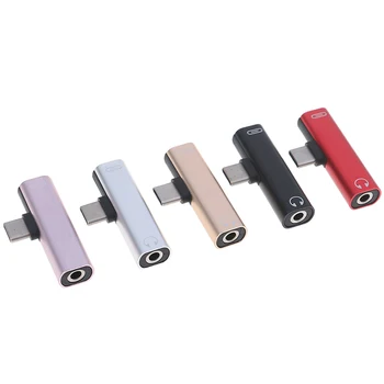 USB Tipo C Prie 3,5 mm Ausinių Lizdo Adapteris, Skirtas Xiaomi Aux Audio Kabelis, Ausinės Įkroviklis, Baterija, USB-C Skaičiuoklė