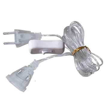 3M Power LED Girliandą plug ilgiklis su jungikliu įjungti/IŠJUNGTI Kalėdų Šventė Vestuves Styginių Šviesos ES/JAV Plug