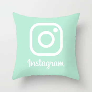 Individualų Vaivorykštė Mėtų Mesti Pagalvės užvalkalą Mielas Instagram 