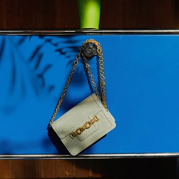 LAFESTIN Dizaineris 2021 naujas mados vieno peties mažas kvadratas maišelį mini krepšys grandinės diržo maišelis moterų krokodilo modelis leat