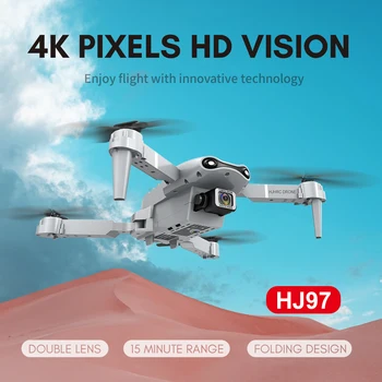 2021 Naujas HJ97 Mini Drone 4K Profesinės HD Dual Camera 1080P Wifi Drone FPV Quadcopter RC Sraigtasparnio Žaislas Plaukioja 18 Minučių