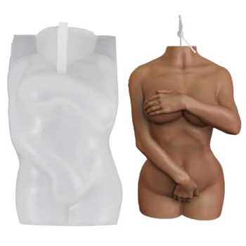 3D Kūno Žvakė Pelėsių Silikono, Vaško Liejimo Vyrų Ir Moterų Dizaino Meno Kvepalų 