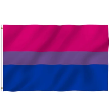 Biseksualių Pasididžiavimas Vėliavos 90*150cm Rožinė Mėlyna Vaivorykštės Vėliava Namų Puošybai Gėjų Vėliavos Banner Draugiškas