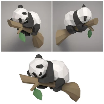 3D, Popieriniai, Gyvūnų Panda Papercraft Kūrimo Rinkinys Kūrybos Origami Popieriaus Modelis Ornamentas 