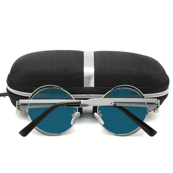 Prabangus Klasikinis Steampunk Dekoratyviniai stiklai Atspalvių Derliaus vyrams, moterims, akiniai nuo saulės, Apvalūs Metaliniai Rėmeliai, Saulės Akiniai UV400 Gafas De Sol