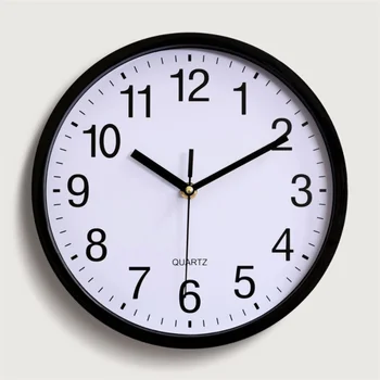 10 colių 25CM Sieninis Laikrodis Plastiko Miegamojo Kambarį Sieninis Laikrodis Modernaus Dizaino Namų Dekoro Kabinti Kvarcinis Laikrodis Išjungti Garsiakalbį