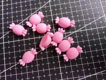 1pcs/daug dervos butas atgal Modeliavimas rožinė saldainiai 18mm Cabochons Scrapbooking Plaukų Lankas Centras 
