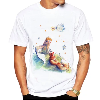 Mažasis Princas Vyrų T-Shirt Spausdinti Amelie Vasaros Atsitiktinis Tees trumpomis Rankovėmis T Shirts Animacinių filmų Drabužių Streetwear viršų Mados