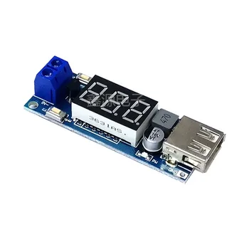 12V į 5V žingsnis žemyn modulis DCDC 3A DC maitinimo modulis LED baterija automobilio voltmeter