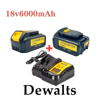 Naujas 18V 6000mAh Liion Baterija DCB180 daugkartinio Įkrovimo Baterija DEWALT DCB180,DCB181 XJ DCB200,DCB201,DCB201-2,DCB204,DCB20 DCB182