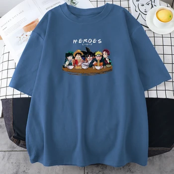 Japonų Animacinį Personažą Spausdinimo Moterų Marškinėlius Vasaros trumpomis Rankovėmis Drabužių, Negabaritinių Tshirts Kvėpuojantis Prarasti Moterų Marškinėliai