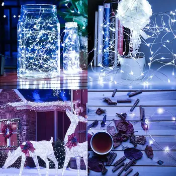 2PACK 100/200/300 LED Saulės Šviesos Lauko Žibintas String Žiburiai Kalėdų Atostogų Šalis Vandeniui Pasakų Žibintai Sodo Garliava