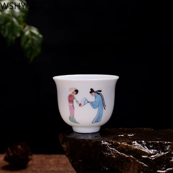 6pcs\daug Jingdezhen Keramikos Arbatos Puodelio Arbatos rinkinys Arbatos Puodelio Pu'er Arbatos Puodelio Kelionės Nešiojamų Arbatos Nustatyti Buitinių Geriamojo Nustatyti WSHYUFEI