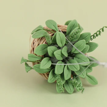 Miniatiūriniai Vazoninių Augalų, Kabantys Vazonai, Pasakos Sodo Gėlių Puokštėmis Krepšelį Miniatiūriniai Sodo 1:12 Lėlių Ir Lėlių Namas