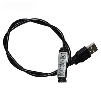 KeWL USB DC5-24V jungtis kabelių linijos Valdymo linija RGB LED juostelės 3 klavišai 4 smeigtukai Pereiti linijos