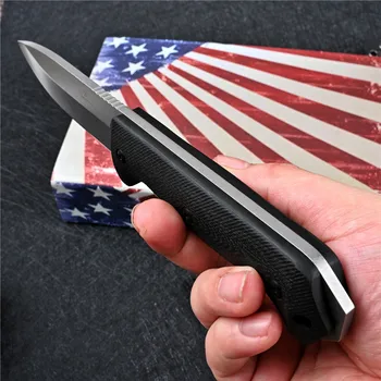 Peiliai, medžiokliniai peiliai, išgyvenimo įrankis peilis d2 fiksuotu peilis taktinis karo stovyklavimo peilis G10 medžiaga