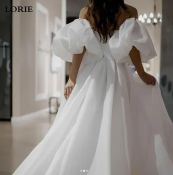 LORIE Brangioji Princesė Vestuvių Suknelės Su Nuimamu Movos Pusės Split Nuotakos Suknelės Vestido De Novia Korsetas Vestuvių Suknelės