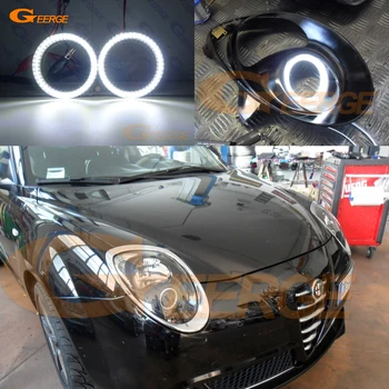 Ultra ryškūs SMD LED Angel Eyes halo žiedų rinkinys Dienos Šviesą Automobilių optikos Už Alfa Romeo Mito. 2008 m. 2009 m. 2010 m. 2012 m. 2013 m. m. m.