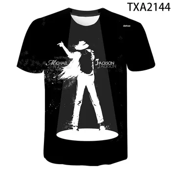 2021 Michael Jackson 3D Print T Shirt Vyrai, Moterys, Vaikai, Mada Hip-Hop T-shirt Streetwear Harajuku Tee Marškinėliai Homme Kietas Viršūnes