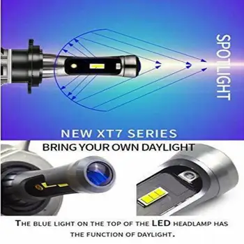 Automobilio LED Žibintų XT7 Didelio Dydžio LED Lempos Demonas Akis Veikia Lempos Modifikavimas, H4, H7, H11/H8 9005 9006 9012
