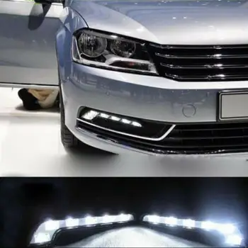 2VNT 12V L Formos Tolimosios šviesos važiavimui Priešrūkinis Žibintas Patvarus, atsparus Vandeniui Automobilio LED Lempos, Automobilių Reikmenys