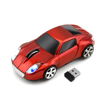 CHYI Automobilio Formos Belaidė Kompiuterio Pelė USB 3D Optinė Mini Su LED Šviesos PC Mause 1600 DPI Pelės Vaikams Dovanų Desktop Laptop