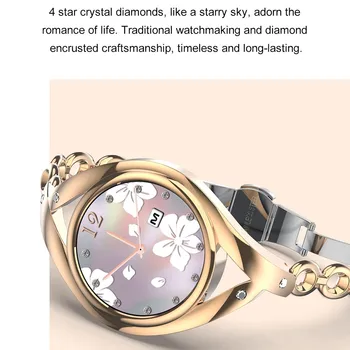 Originalus Naujausias Laimo Smart Žiūrėti Prabanga Rose paauksuoti Laikrodžiai Moterims, Mėlyna Kilnus Mens Watch Trijų Spalvų Brangakmenio Dial Žiūrėti