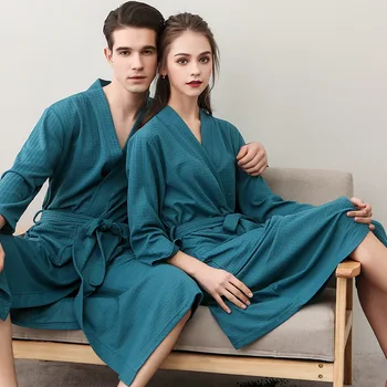 Naujas chalatas moterų vasarą pora pliurpalas plonas pižamą vyrų pavasarį ir rudenį patogi pižama pora laisvalaikio namuose paslauga