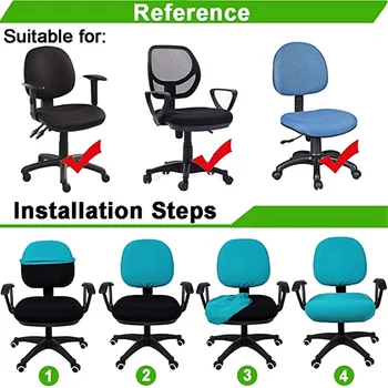 Kompiuterio Kėdė Padengti Geometrinis Spandex Office Žaidimas Pasukama Kėdė Boss Apima Kėdžių Užvalkalai, Nuimamas Sėdynės Raštas Atveju