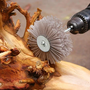 Šlifavimo Ratas Šlifavimo Galvutės dilimui šepetys Šlifavimo galvos šlifavimo nailono mediena, Kiparisas Raudonmedžio šaknies, įspausti Poliravimas