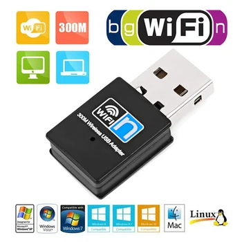 Mini 300M USB2.0 RTL8192 Wifi Dongle 802.11 N/g/b Wi Fi LAN Adapteris WiFi Adapteris Belaidis Wifi Dongle Tinklo plokštė